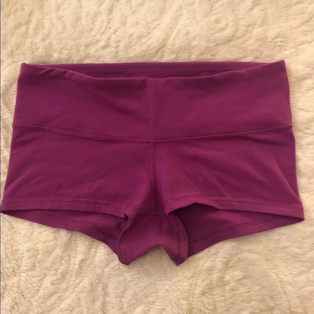 Purple/fuchsia lulu lemon boogie shorts size 4